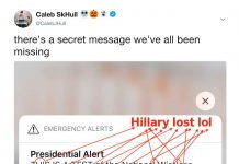 presidential alert hidden message